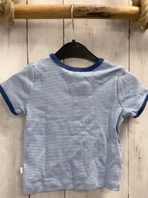 Bellybutton neu T-Shirt Gr. 74  blau weiß gestreift dunkelblauer Bund + Brusttasche