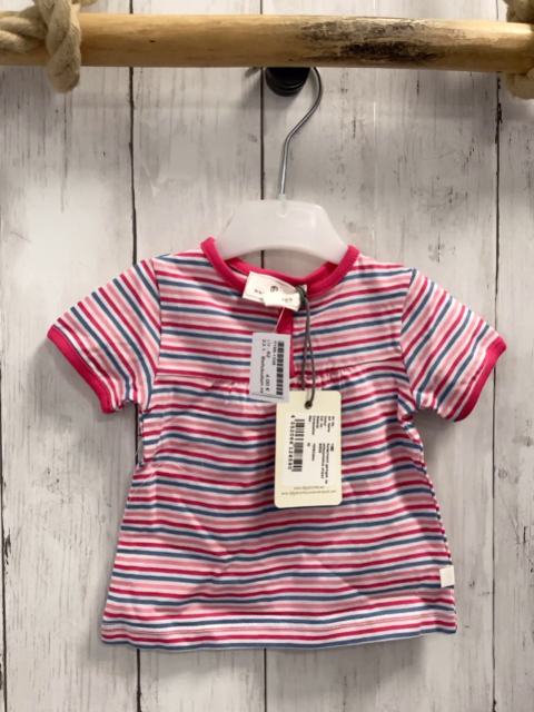 Bellybutton neu T-Shirt Gr. 62  weiß pink blau rosa Streifen pink Bund 