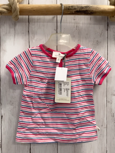 Bellybutton neu T-Shirt Gr. 74  weiß pink blau rosa Streifen pink Bund 