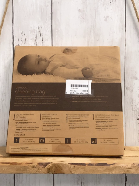 neu aden + anais Schlafsack Gr. 92  weiß hellgrau graue Punkte hellblauer Bund musselin 0,6 TOG