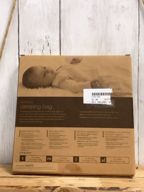 neu aden + anais Schlafsack Gr. 86  weiß gau rosa Punkte rosa Bund 0,6 TOG