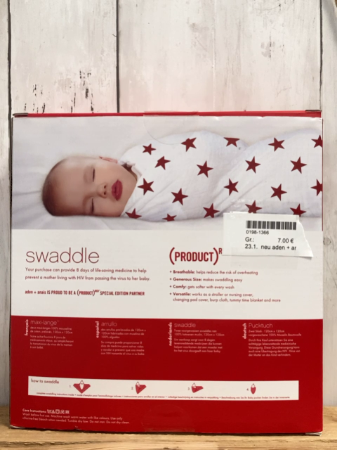 neu aden + anais 2tlg  Pucktücher weiß rote Sterne + weiß rote Streifen