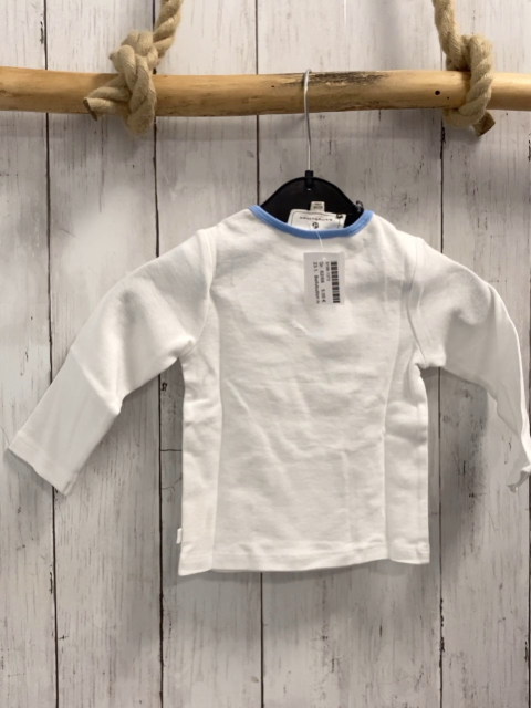 Bellybutton neu Langarmshirt Gr. 62/68  weiß Bär blauer Bund