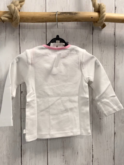 Bellybutton neu Langarmshirt Gr. 62/68  weiß Käfer rosa Bund