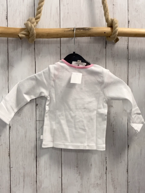 Bellybutton neu Langarmshirt Gr. 62/68  weiß Käfer rosa Bund