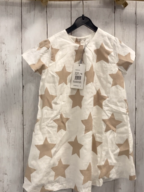 Bellybutton neu Kleid Gr. 98  weiß beige Sterne 100% Baumwolle NP 25,95€