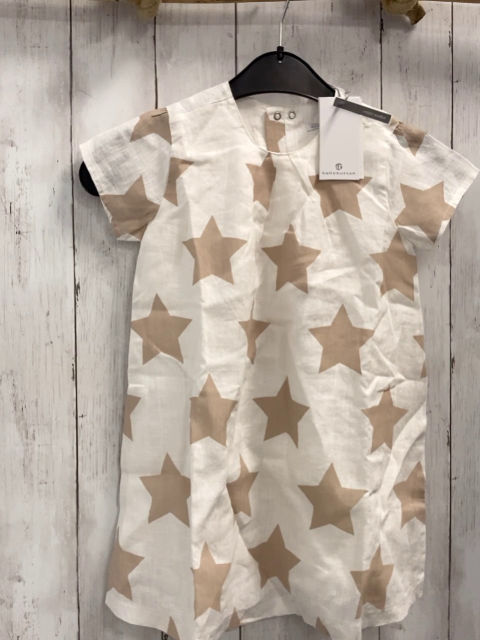 Bellybutton neu Kleid Gr. 98  weiß beige Sterne 100% Baumwolle NP 25,95€