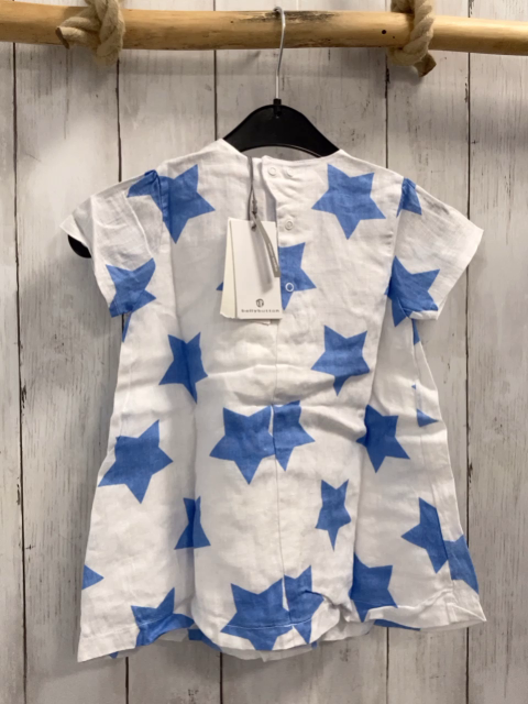 Bellybutton neu Kleid Gr. 80  weiß hellblaue Sterne 100% Baumwolle NP 39,95 €