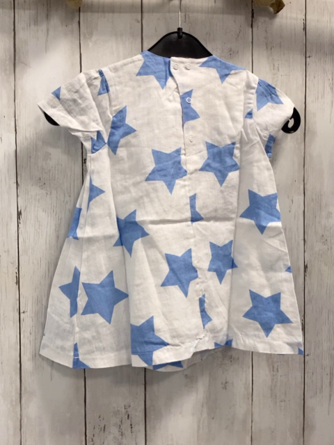 Bellybutton neu Kleid Gr. 74  weiß hellblaue Sterne 100% Baumwolle NP 39,95 €