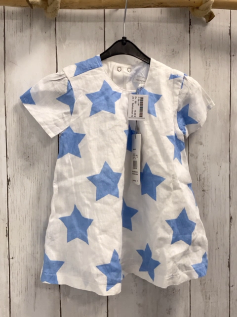 Bellybutton neu Kleid Gr. 68  weiß hellblaue Sterne 100% Baumwolle NP 39,95 €