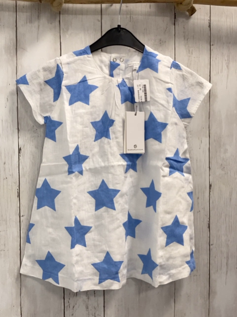 Bellybutton neu Kleid Gr. 86  weiß hellblaue Sterne 100% Baumwolle NP 39,95 €