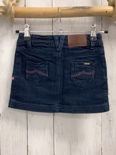 Bellybutton neu Rock Gr. 92  blau Jeans Bund verstellbar rosa Nähte 