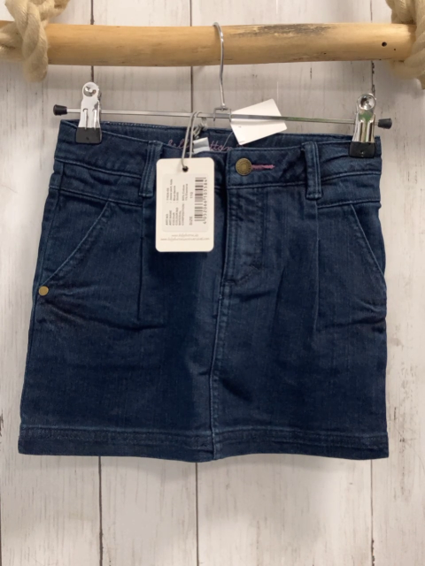 Bellybutton neu Rock Gr. 110  blau Jeans Bund verstellbar rosa Nähte 