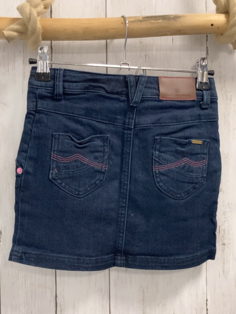 Bellybutton neu Rock Gr. 116  blau Jeans Bund verstellbar rosa Nähte 