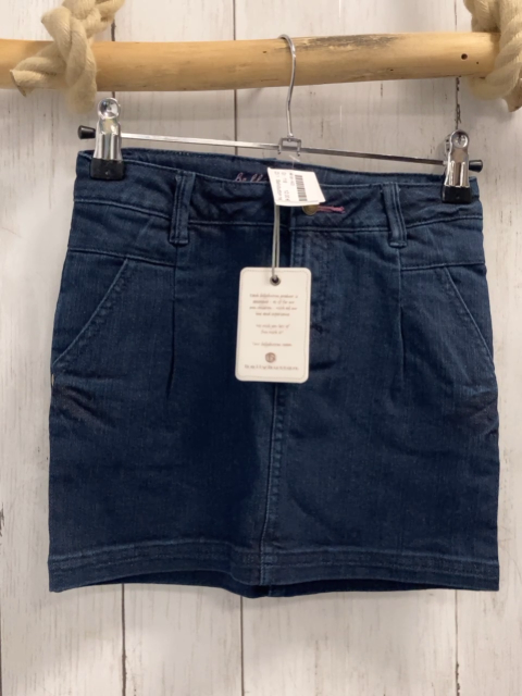 Bellybutton neu Rock Gr. 116  blau Jeans Bund verstellbar rosa Nähte 