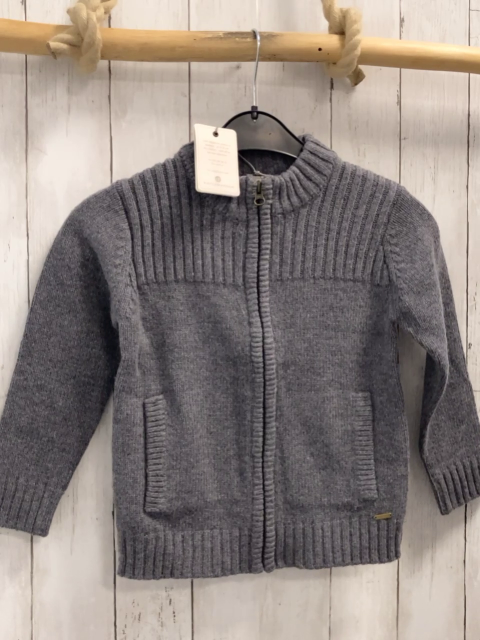 Bellybutton neu Strickjacke Gr. 122  grau 50% Schurwolle 