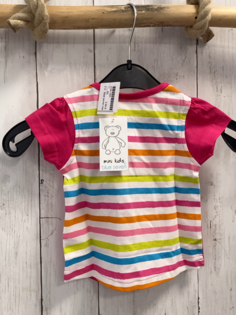 blue seven neu T-Shirt Gr. 62  pink bunte Schrift Kolibri