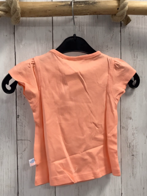 blue seven neu T-Shirt Gr. 62  lachs blau weiße Schrift Palme