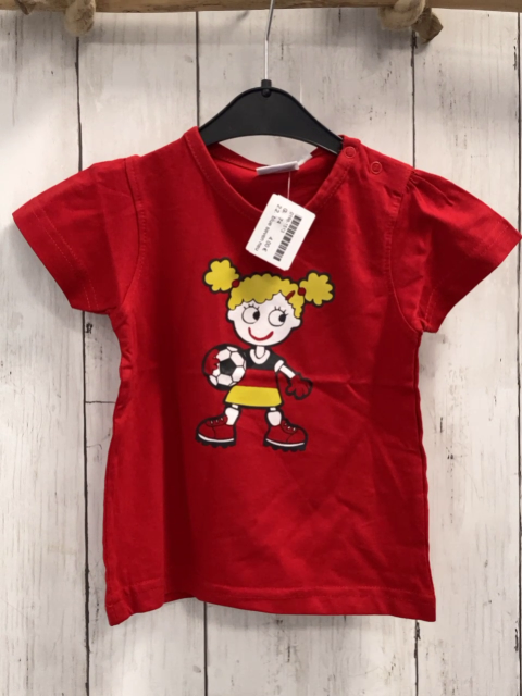 blue seven neu T-Shirt Gr. 74  rot Mädchen Fußball Deutschland