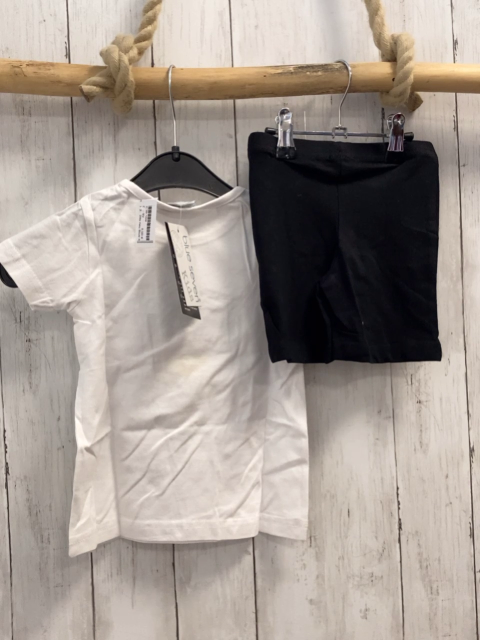2tlg neu Blue seven T-Shirt + Shorts  Gr. 92  weiß Eiscreme Deutschland + schwarz