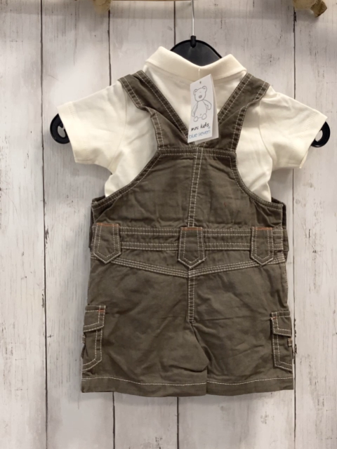 blue seven neu 2tlg T-Shirt + Latzshorts Gr. 68  weiß + grau weiß orange Nähte