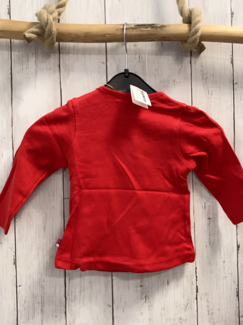 neu Blue seven  Langarmshirt Gr. 74  rot Teekanne Glitzer