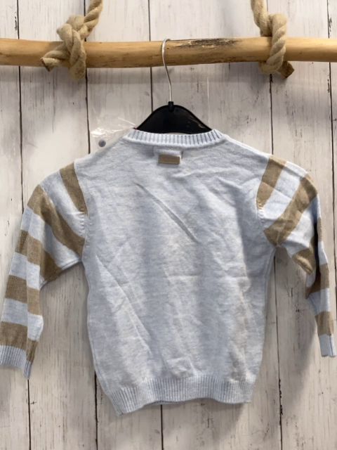 Boboli neu Pullover Gr. 86  blau brauner Stern Strick