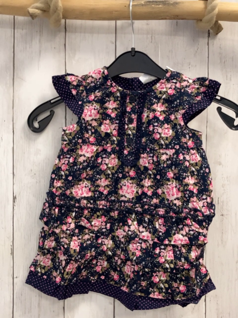 Blue seve neu Kleid Gr. 68  blau Blumen Punkte Rüsschen