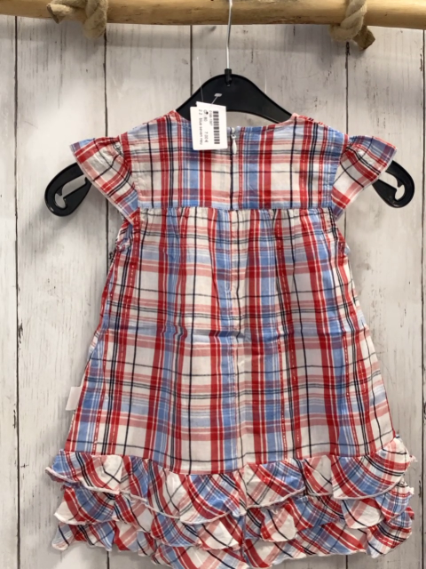 blue seven neu Kleid Gr. 80  weiß rot blau kariert