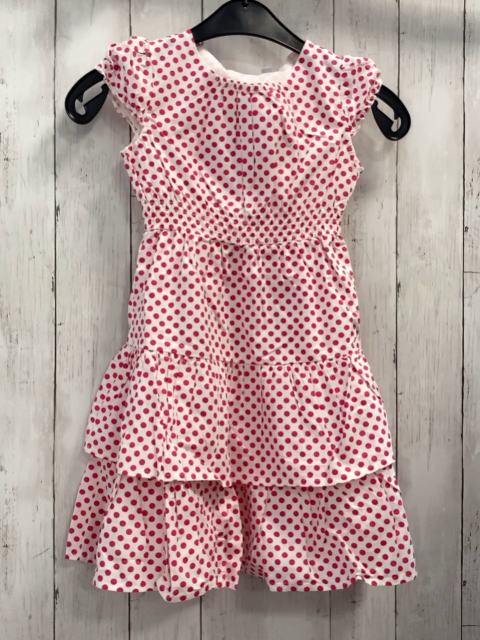 blue seven neu Kleid Gr. 116  weiß pink Punkte