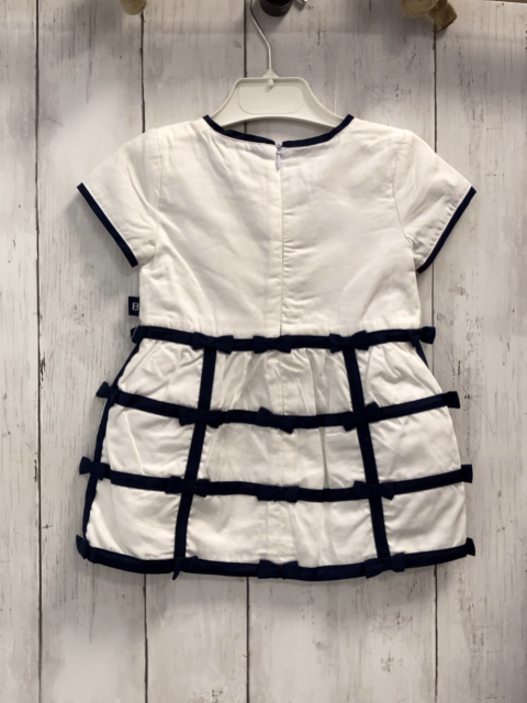 Boboli neu Kleid Gr. 80  weiß blaue Schleifen + Bund