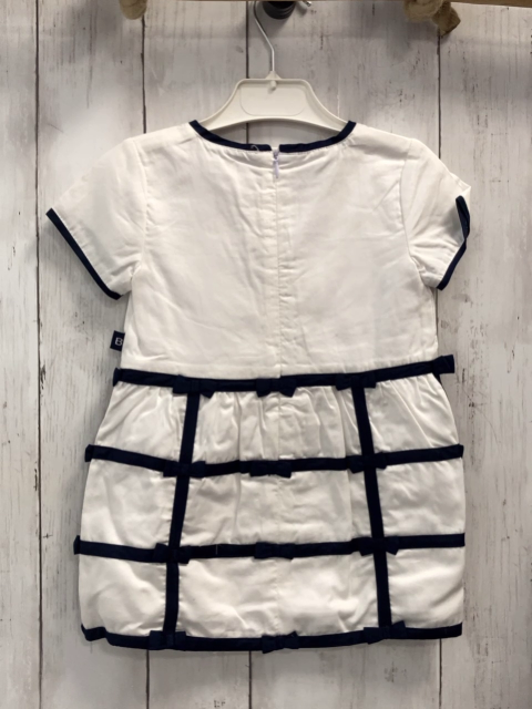 Boboli neu Kleid Gr. 92  weiß blaue Schleifen + Bund