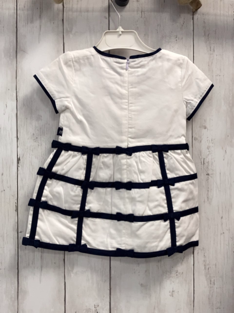 Boboli neu Kleid Gr. 80  weiß blaue Schleifen + Bund