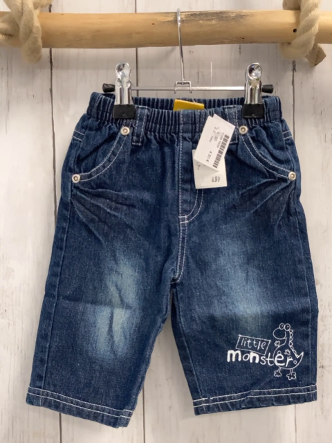 neu Hose Gr. 50  blau Jeans weiße Schrift + Nähte NP 8,99 €
