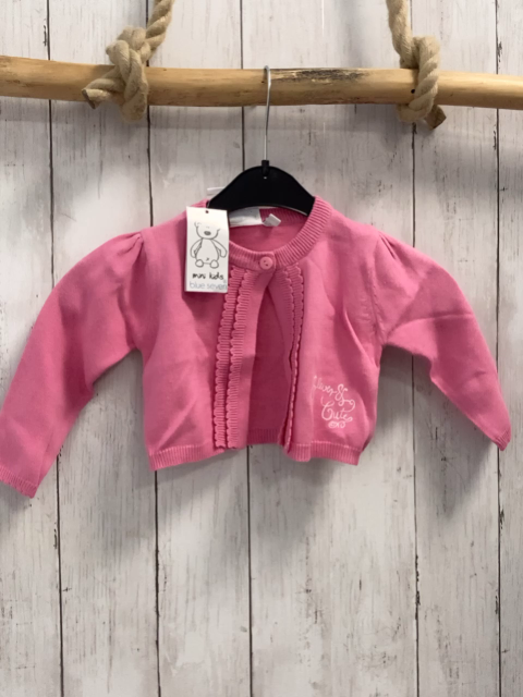 Blue seven neu Strickjacke Gr. 74  pink Rüsschen