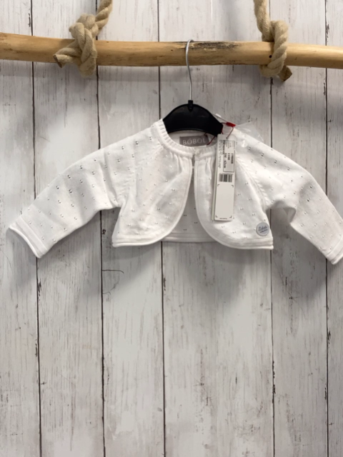 Boboli neu Strickjacke Gr. 62  weiß Lochmuster