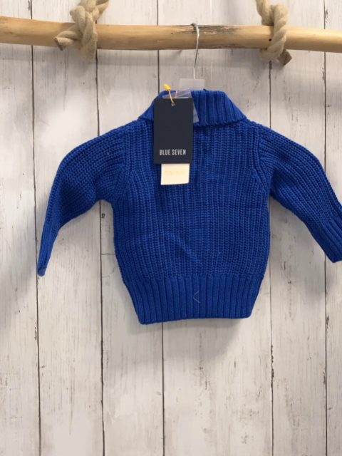 Blue seven neu Strickjacke Gr. 62  blau großer Kragen