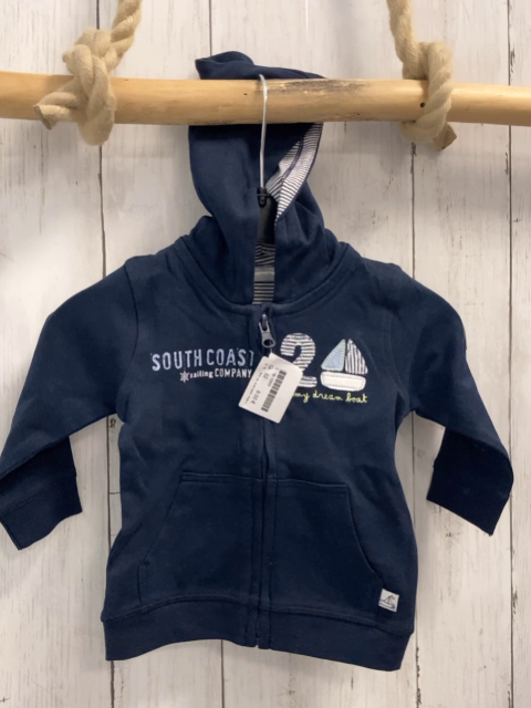 blue seven neu Sweatjacke Gr. 62  dunkelblau hellblaue schrift Zahl Boot