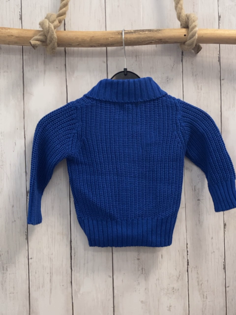neu Blue seven Strickjacke Gr. 68  Königsblau Kragen