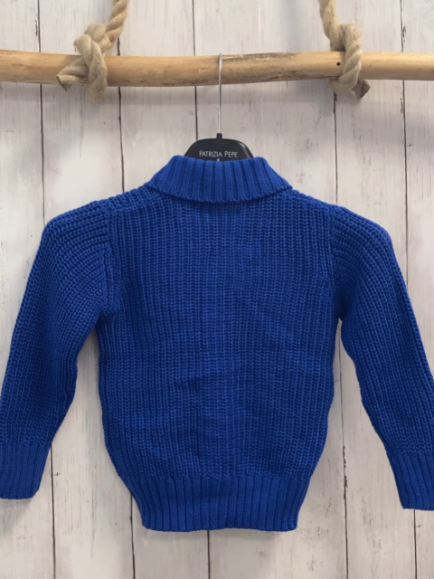 neu Blue seven Strickjacke Gr. 86  Königsblau Kragen