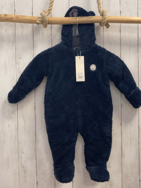 neu Blue Seven Plüschoverall Gr. 68  dunkelblau Kapuze