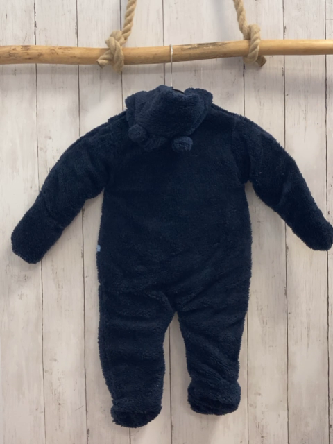 neu Blue Seven Plüschoverall Gr. 68  dunkelblau Kapuze