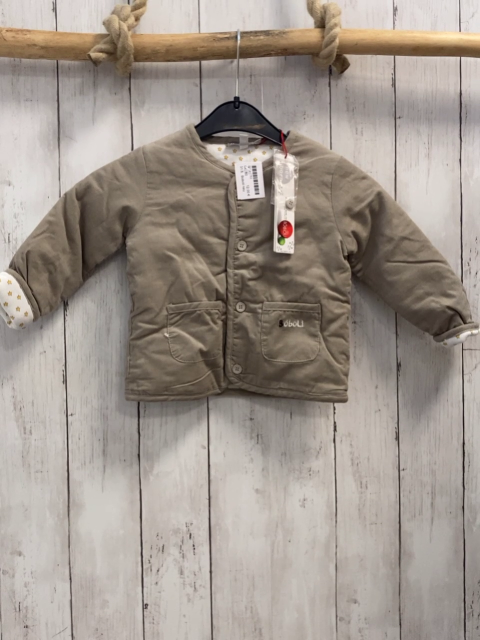 Boboli neu Kordjacke Gr. 80  beige Futter weiß gelbe Sterne gefüttert