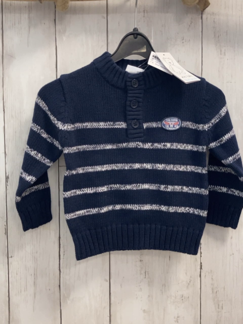 blue seven neu Pullover Gr. 74  blau weiße Streifen Strick