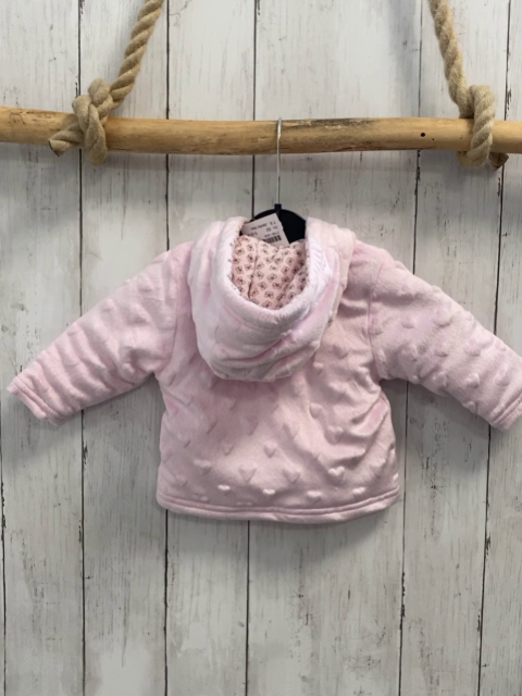 Jacky neu Plüschjacke Gr. 62  rosa Herzen Kapuze