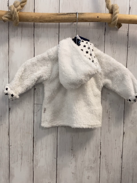 Blue seven neu Plüschjacke Gr. 62  weiß Kapuze