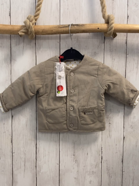 Boboli neu Kordjacke Gr. 62  beige Futter weiß gelbe Sterne