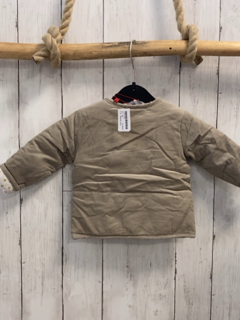 Boboli neu Kordjacke Gr. 68  beige Futter weiß gelbe Sterne