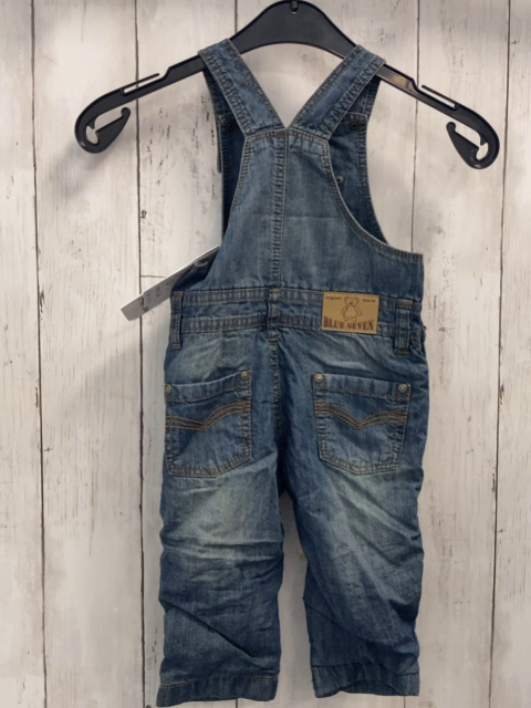 blue seven neu Latzhose Gr. 74  blau Jeans gefüttert braune Nähte