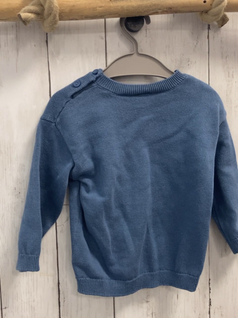 H&M  Pullover  Gr. 80  blau Strick Dino 
